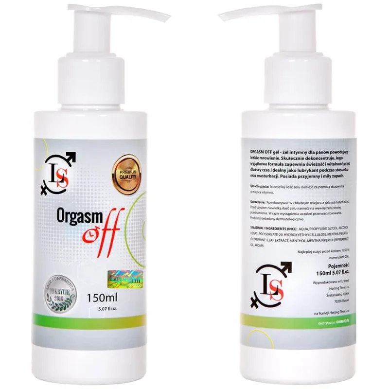 Love Stim Orgasm Off el intim pentru bărbați care provoacă o ușoară senzație de furnicături, 150ml — preț și oferte