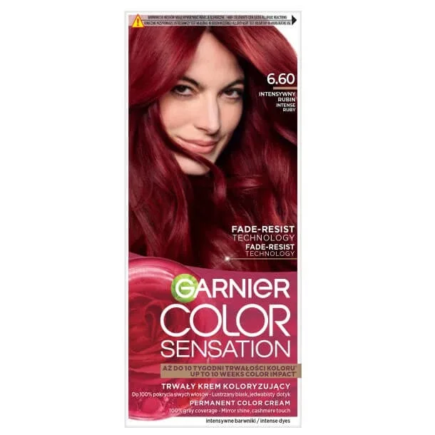 Garnier Color Sensation cremă de culoare pentru păr 6.60 rubin intens — preț și oferte
