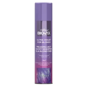 Șampon uscat Biovax Ultra Violet pentru blonde, 200 ml