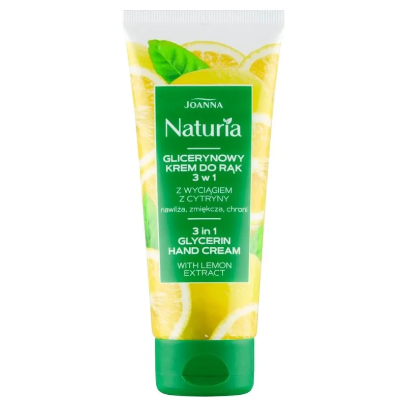 Joanna Naturia Cremă de mâini cu glicerină 3în1 cu extract de lămâie, 100 g — preț și oferte