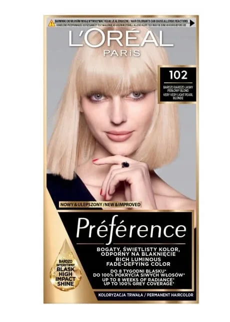 L Oreal Paris Preference Colour 102 Blond perlat foarte deschis — preț și oferte