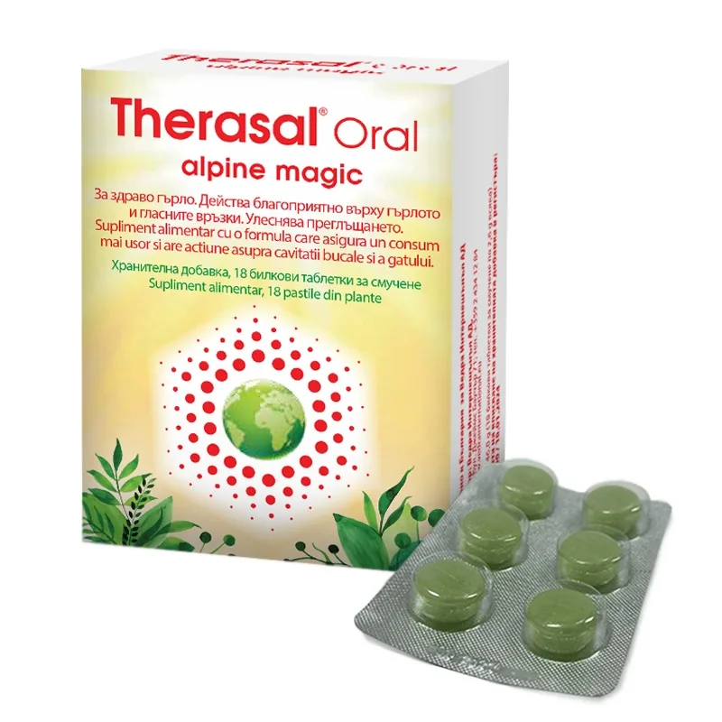 Therasal Oral Alpine Magic, 18 pastile supt, Vedra — preț și oferte