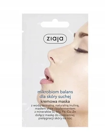 Ziaja, Microbiome Balance, mască de față pentru piele uscată, 7 ml — preț și oferte