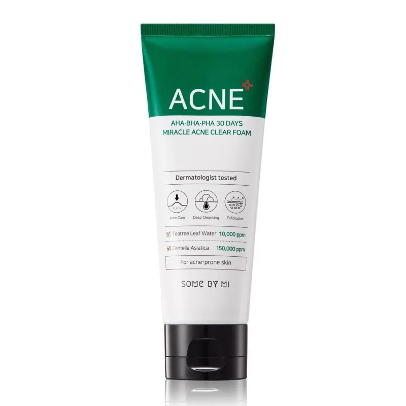Some By Mi AHA.BHA.PHA Miracle Acne Cleansing Face Foam, 100 ml — preț și oferte