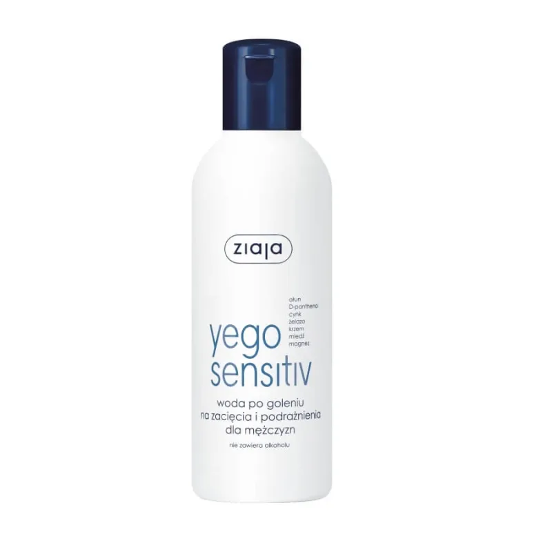 Ziaja Yego Sensitiv Aftershave Water pentru bărbați pentru tăieturi, 200 ml — preț și oferte
