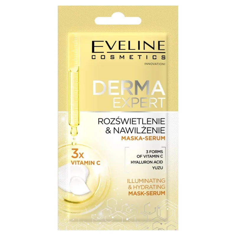 Eveline Cosmetics Derma Expert Cremă iluminantă și hidratantă Mască de față-Serum, 8 ml — preț și oferte