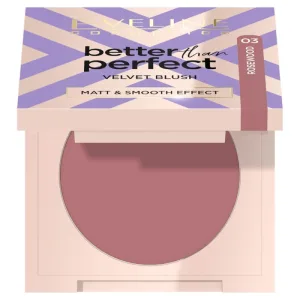 Eveline Cosmetics Better Than Perfect Velvet Blush Fard de obraz presat 03 Rosewood, 2.3 g