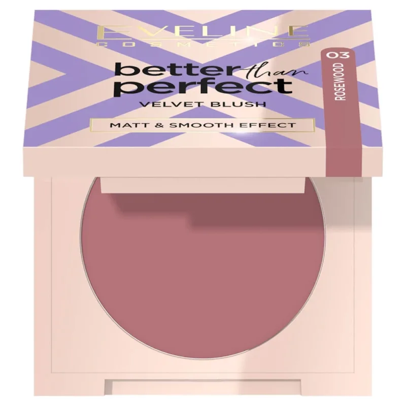 Eveline Cosmetics Better Than Perfect Velvet Blush Fard de obraz presat 03 Rosewood, 2.3 g — preț și oferte