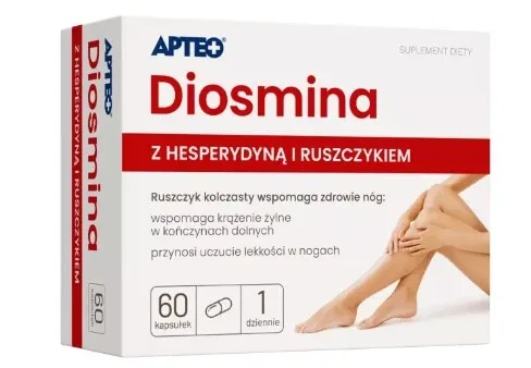 Apteo Diosmin cu hesperidină 450 mg + 50 mg, 60 capsule — preț și oferte