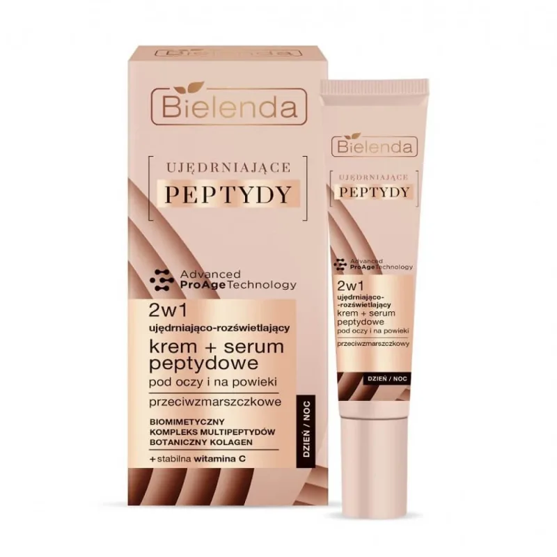 Bielenda Firming Peptides 2 în 1 cremă sub ochi și pleoape + ser peptidic, 15ml — preț și oferte