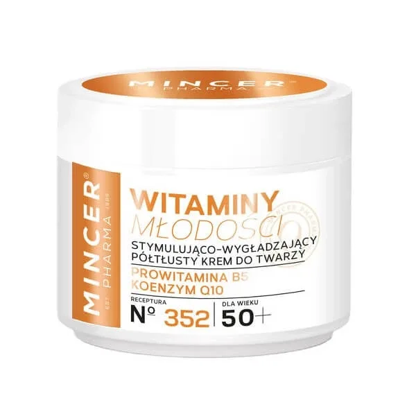 Mincer Pharma Vitamins of Youth 50+ Cremă de față semigrasă pentru stimulare și netezire nr.352, 50 ml — preț și oferte