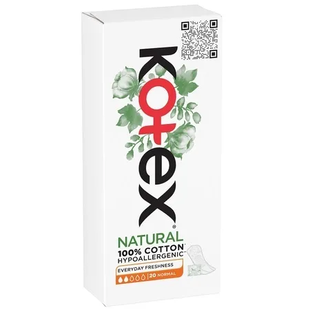 Kotex Absorbante Zilnice din Bumbac Natural, 20 bucati — preț și oferte