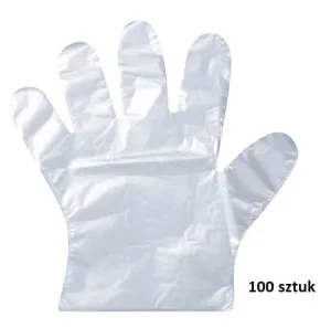 Mănuși din plastic, 100 bucăți