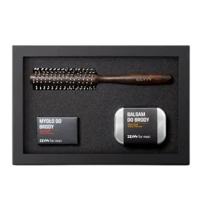 Zew For Men Beard on Rough Set Săpun pentru barbă 85 ml + Balsam pentru barbă 80 ml + Roller pentru păr și barbă