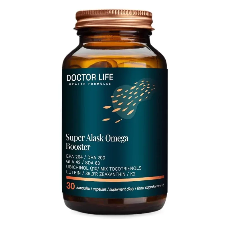 Doctor Life Super Alask Omega Booster pentru susținerea inimii și reducerea inflamației, 30 capsule — preț și oferte