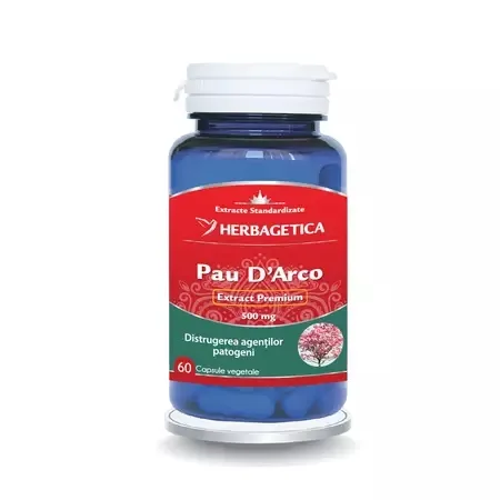 Pau D' Arco, 60 capsule, Herbagetica — preț și oferte