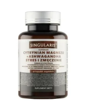Singularis Citrat de magneziu + Ashwagandha Stres și oboseală, 60 capsule