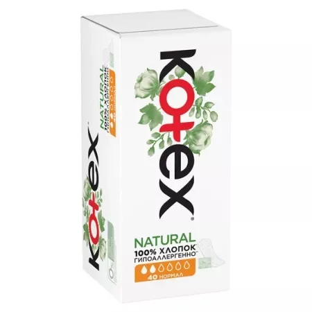 Absorbante Zilnice Natural, 40 bucati, Kotex — preț și oferte