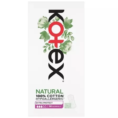 Absorbante Zilnice Extra Protect, Normal + Natural, Kotex — preț și oferte