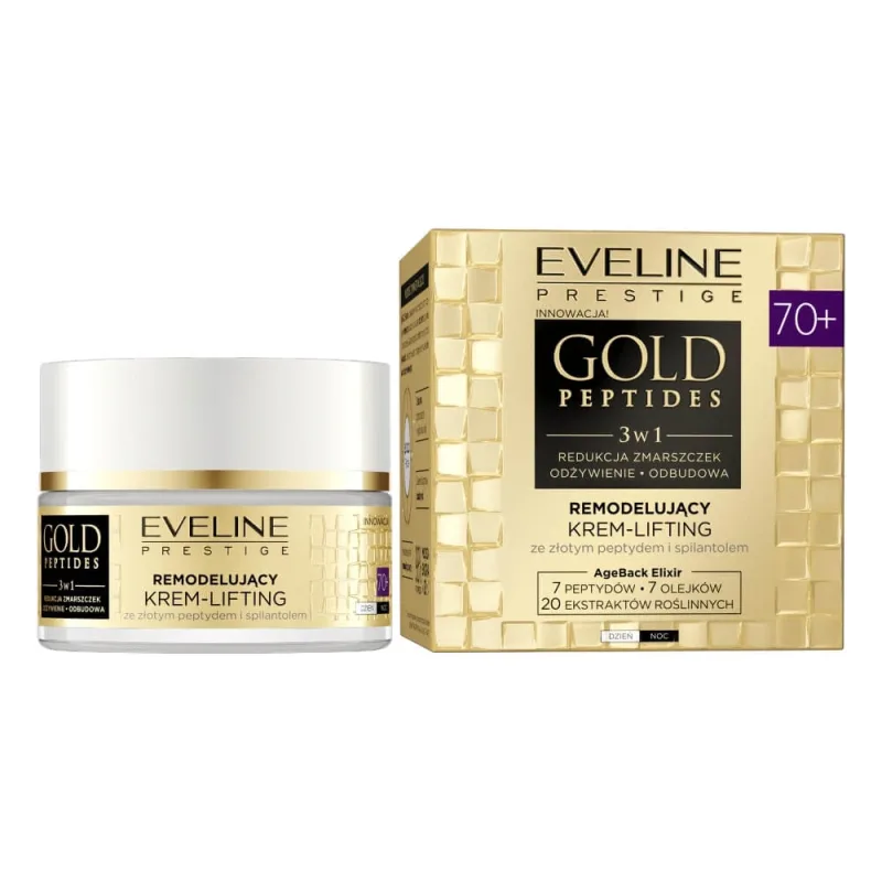 Eveline Cosmetics Gold Peptides Remodelling Lifting Cream 70+, 50 ml — preț și oferte