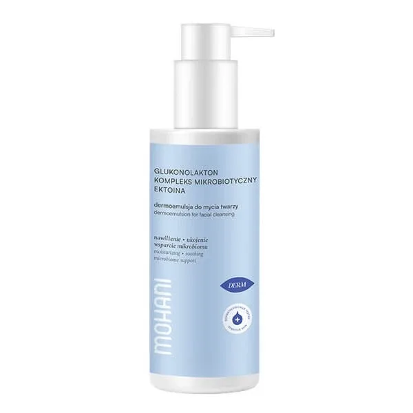Mohani Dermoemulsie hidratantă pentru spălarea feței cu gluconolactonă ectoină și complex microbiotic, 150 g — preț și oferte