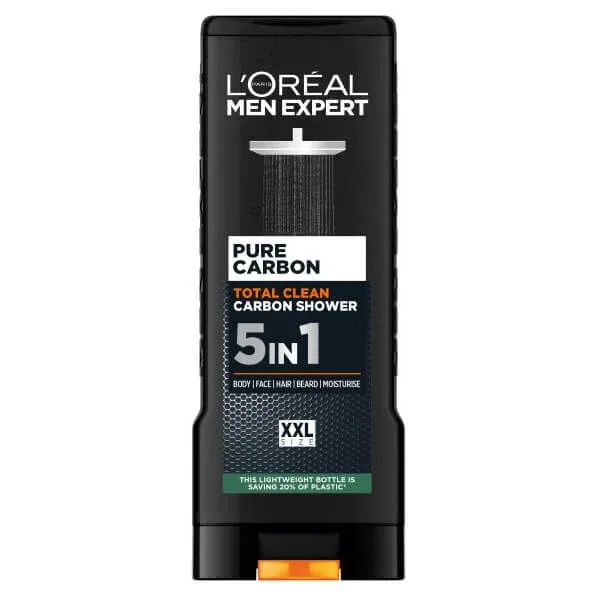 L Oreal Paris Men Expert Pure Carbon Total Clean Gel de duș 5in1, 400 ml — preț și oferte