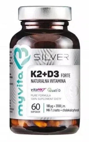 MyVita Silver Vitamina K2+D3 Forte 60 capsule — preț și oferte