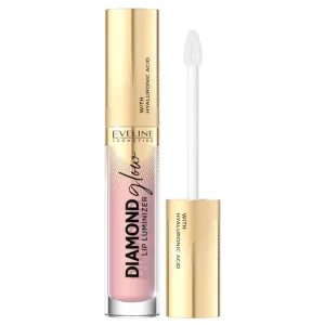 Eveline Cosmetics Diamond Glow Lip Luminizer cu acid hialuronic 03 Caramel Ice Cream, 4,5 ml