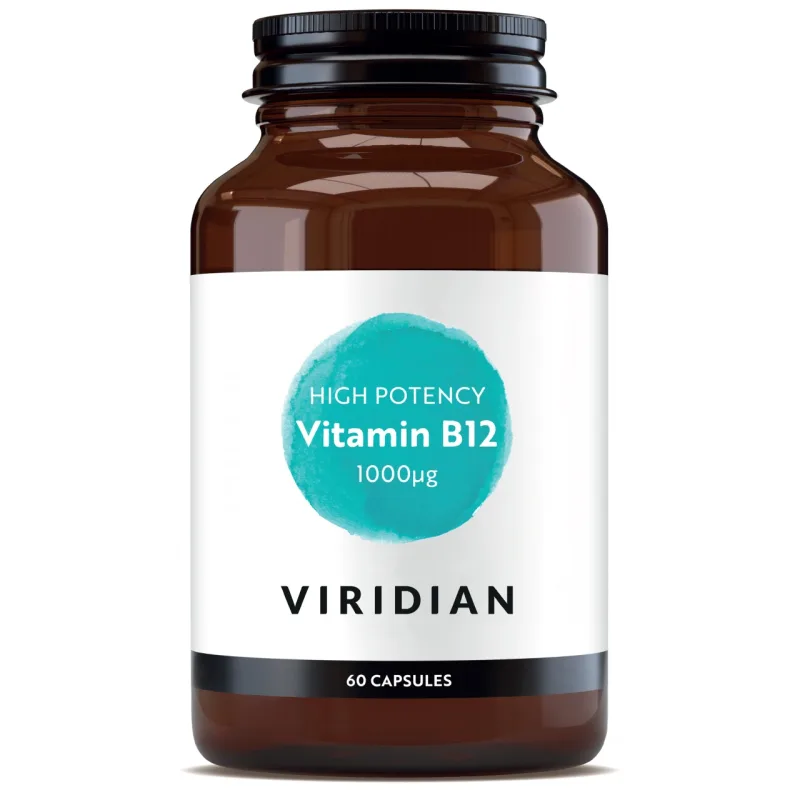 Vitamina B12 High Potency 1000 μG, 60 Capsule, Viridian — preț și oferte