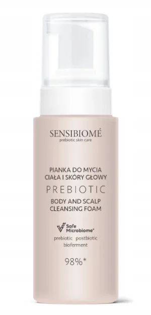 Sensibiome Spumă de curățare prebiotică pentru corp și scalp, 150 ml