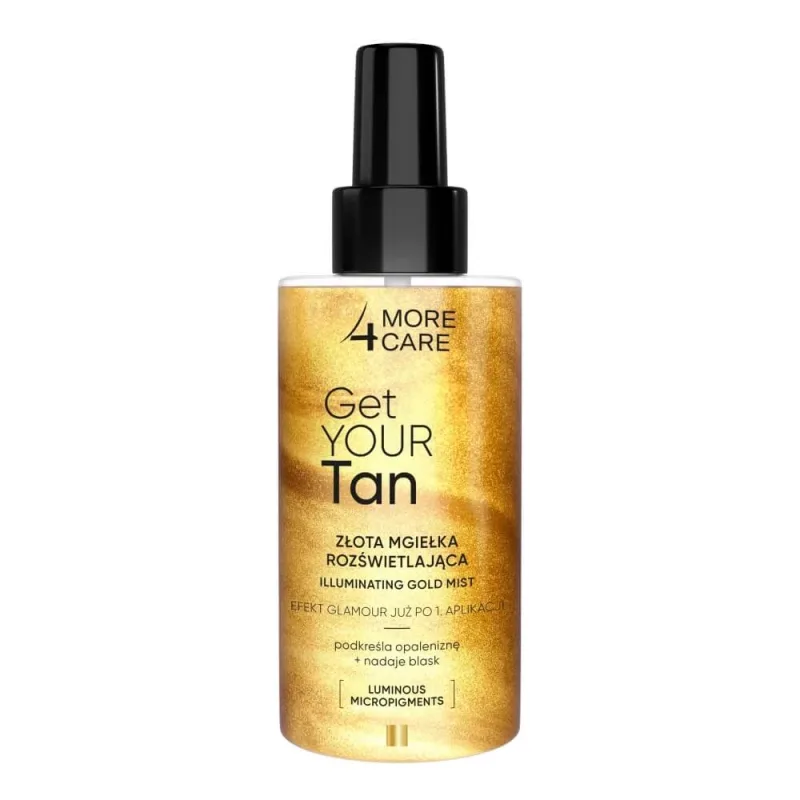 More4Care Get Your Tan! Ceață iluminatoare aurie, 150 ml — preț și oferte