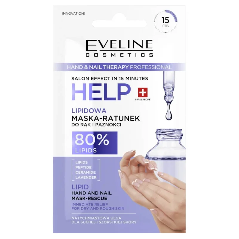 Eveline Cosmetics Hand amp; Nail Therapy Professional Lipid Mask-Rescue pentru mâini și unghii, 7 ml — preț și oferte