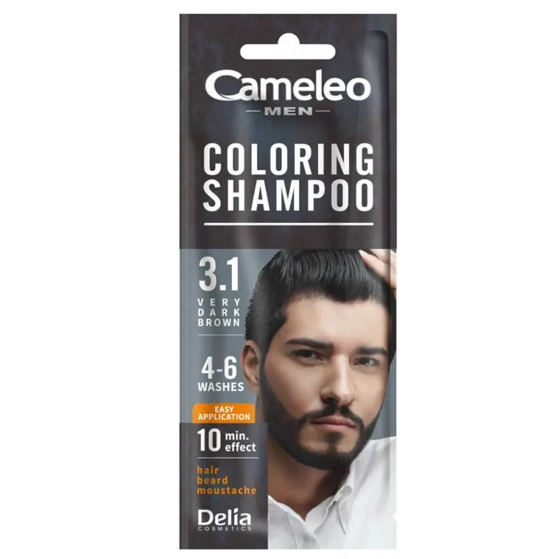 Cameleo Men Șampon colorant pentru bărbați 3.1 Very Dark Brown, 15 ml — preț și oferte