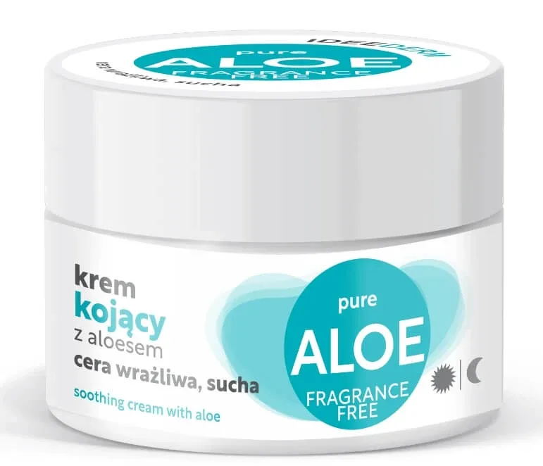 Idee Derm Cremă liniștitoare de zi și de noapte pentru piele sensibilă, uscată, cu aloe vera, 50 ml — preț și oferte