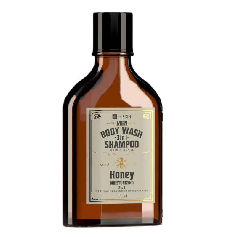 HiSkin Men Whisky Gel de spălare pentru corp și șampon pentru păr și barbă 3 în 1 Miere, 330 ml — preț și oferte