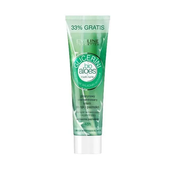 Eveline Cosmetics Glycerini BIO Aloe 5in1 Mască-cremă pentru mâini și unghii, 100g — preț și oferte