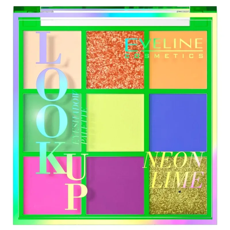 Eveline Cosmetics Look Up Paletă de 9 farduri Neon Lime, 10.8g — preț și oferte