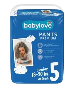 Babylove, Pampers, mărimea 5 (13-20kg), 20 buc