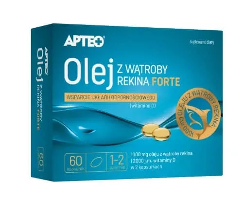 Apteo Ulei de ficat de rechin Forte, 60 capsule — preț și oferte