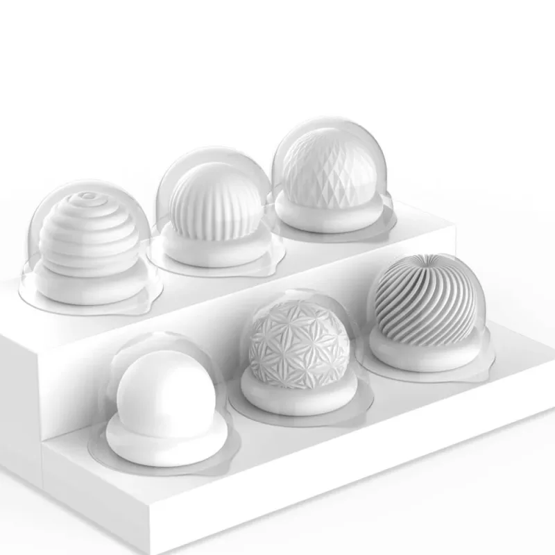 S-Hande Jelly Cup Set de masturbatoare în formă de ou cu două fețe, 6 bucăți — preț și oferte