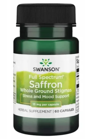 Swanson Șofran cu spectru complet, 60 capsule