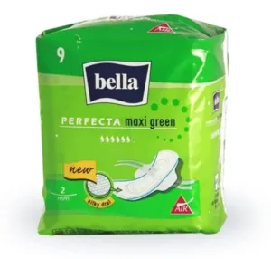 Prosoape sanitare, Bella Perfecta Maxi Green, Silky Drai, 9 buc