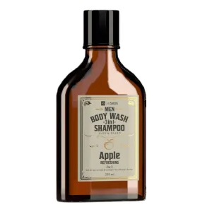 HiSkin Men Whisky Gel de spălare a corpului și șampon pentru păr și barbă 3 în 1 Apple, 330ml