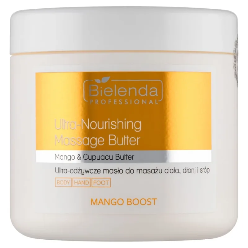 Bielenda Professional Mango Boost unt de corp ultra-nutritiv pentru masaj mâini și picioare, 500 ml — preț și oferte