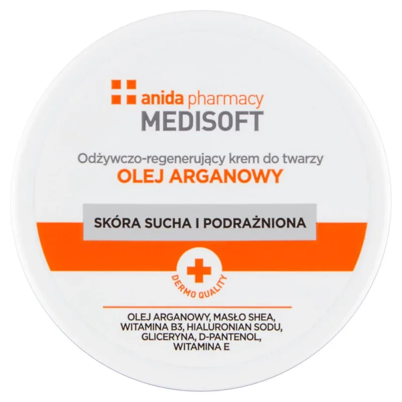 Anida Medisoft Cremă de față hrănitoare și regenerantă cu ulei de argan, 100 ml — preț și oferte