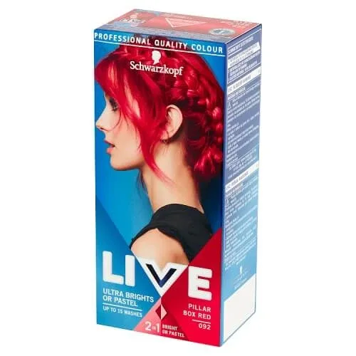 Schwarzkopf Live Ultra Brights sau culoare pastel pentru păr 092 Sharp Red — preț și oferte