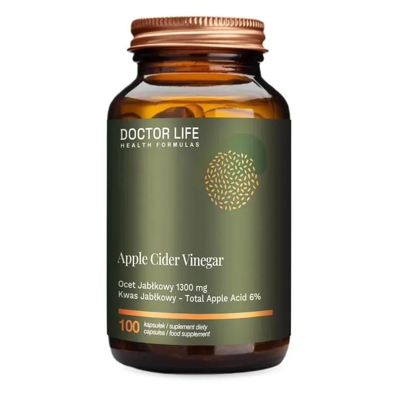 Doctor Life Oțet de cidru de mere 1300mg, 100 capsule — preț și oferte