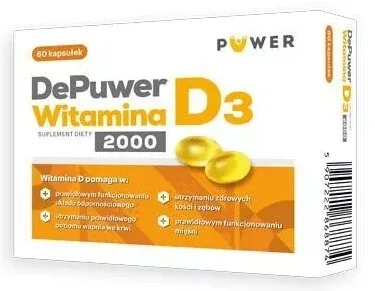 DePuwer, Vitamina D3 2000, 60 capsule — preț și oferte