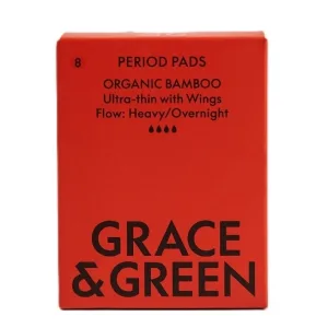 Absorbante de Noapte din Bambus Organic, 8 Bucati – Grace and Green