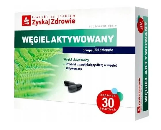 Cărbune activat, Get Healthy, 30 capsule Zyskaj Zdrowie — preț și oferte